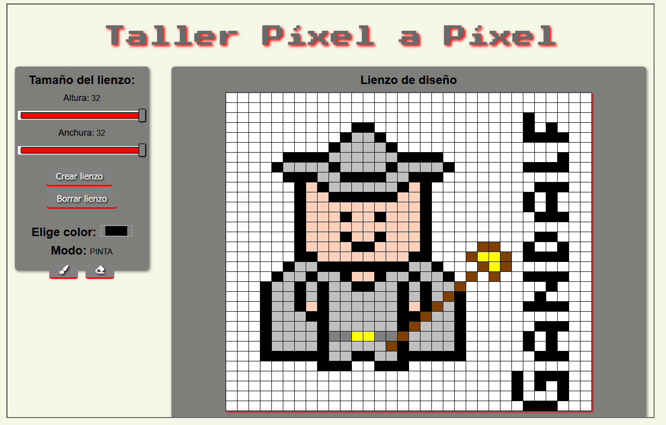 Taller “Píxel a píxel”